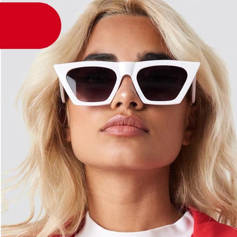 Vintage Square Cat Eye Sunglasses Women Retro Trendy Cateye Sunglasses Popular Sunglasses In High Quality And Colorful Frames Glasses For Women New Retro Eyewear Women -sunglasses- Melted Glam LLC