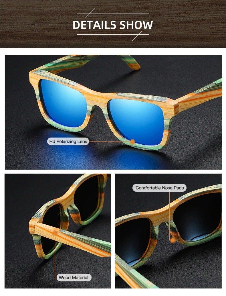 Vintage Wooden Frame Summer Wood Sunglasses Polarized For Women And Men Vintage Design Wooden Sun Glasses Sunglasses For Men -sunglasses- Melted Glam LLC