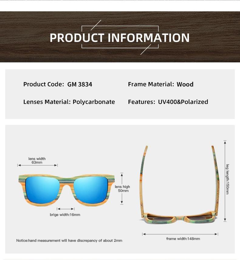 Vintage Wooden Frame Summer Wood Sunglasses Polarized For Women And Men Vintage Design Wooden Sun Glasses Sunglasses For Men -sunglasses- Melted Glam LLC