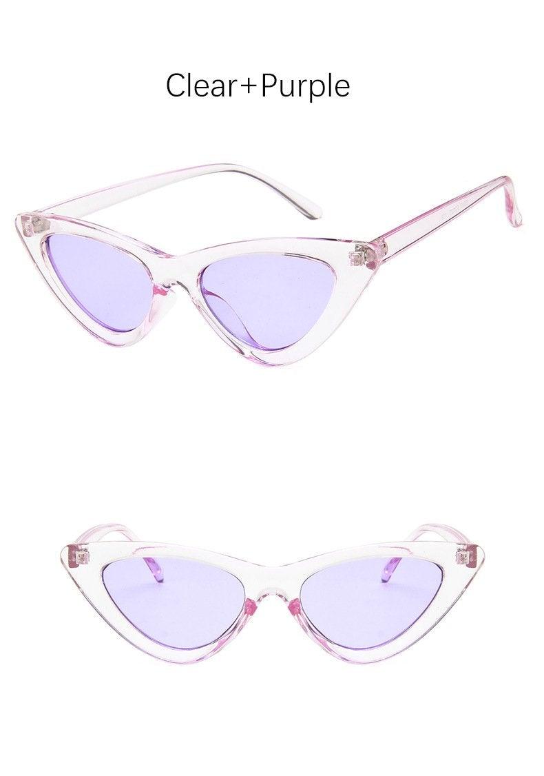 Women Elegant Black Summer Sunglasses Stylish New Popular Cat Eye Design Sunglasses For Woman New Small Eyewear Shades For Women Retro Summer Design Glasses -sunglasses- Melted Glam LLC