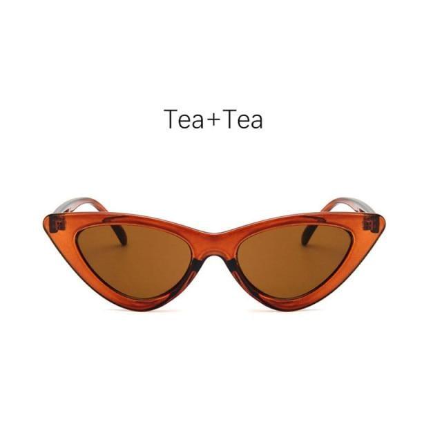 Women Elegant Black Summer Sunglasses Stylish New Popular Cat Eye Design Sunglasses For Woman New Small Eyewear Shades For Women Retro Summer Design Glasses -sunglasses- Melted Glam LLC