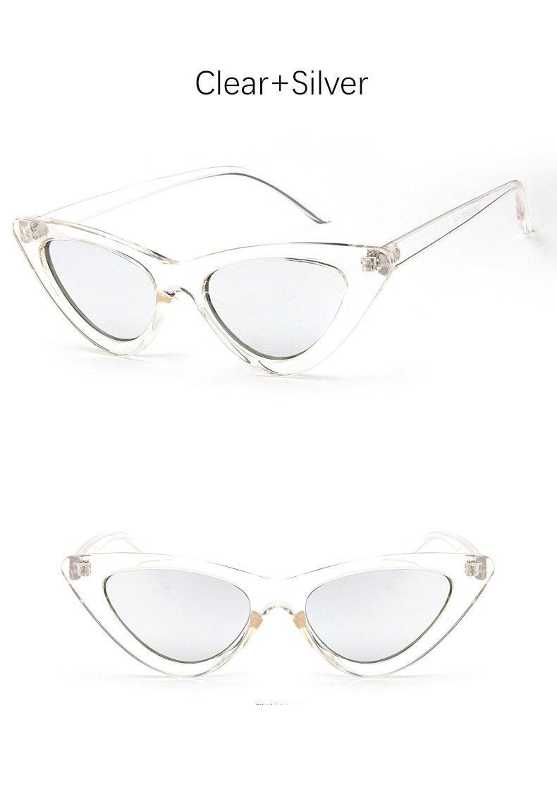 Women Elegant Black Summer Sunglasses Stylish New Popular Cat Eye Design Sunglasses For Woman New Small Eyewear Shades For Women Retro Summer Design Glasses -sunglasses- Melted Glam LLC