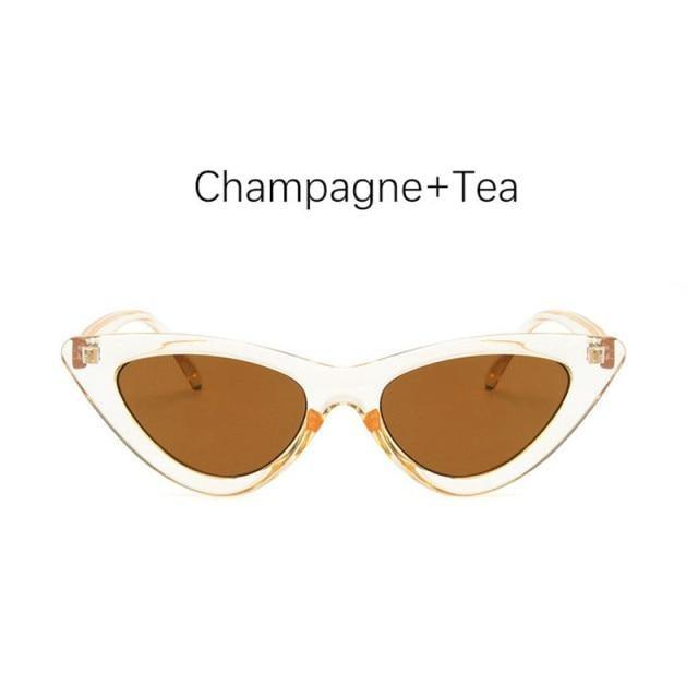 Women Elegant Black Summer Sunglasses Stylish New Popular Cat Eye Design Sunglasses For Woman New Small Eyewear Shades For Women Retro Summer Design Glasses -sunglasses- Melted Glam LLC