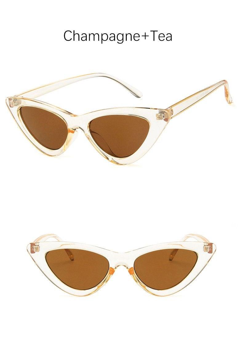 Women Elegant Black Summer Sunglasses Stylish New Popular Cat Eye Design Sunglasses For Woman New Small Eyewear Shades For Women Retro Summer Design Glasses -sunglasses- Melted Glam LLC
