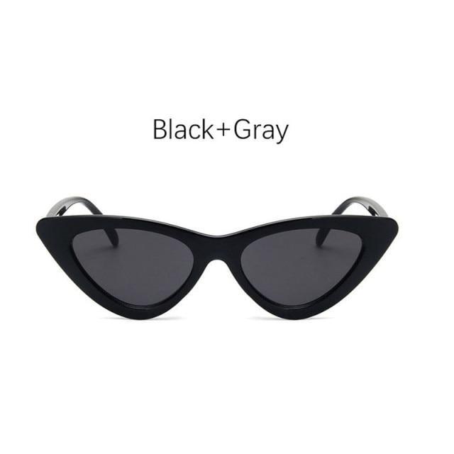 Women Elegant Black Summer Sunglasses Stylish New Popular Cat Eye Design Sunglasses For Woman New Small Eyewear Shades For Women Retro Summer Design Glasses -sunglasses- Melted Glam LLC