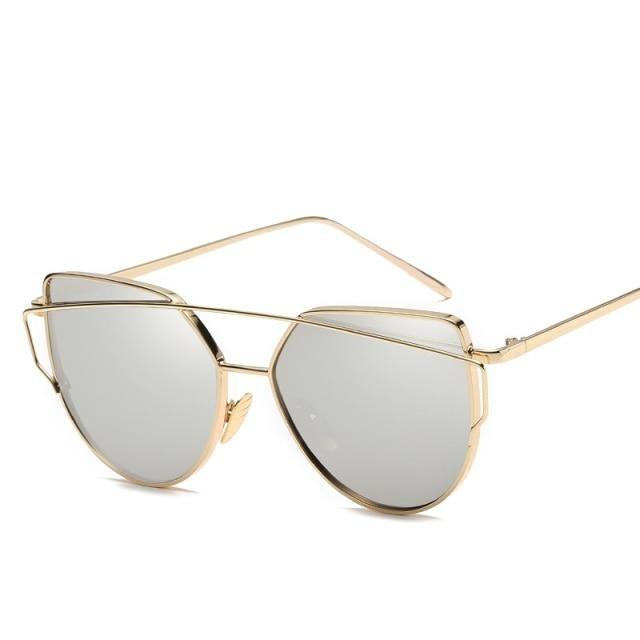 Women Fashion Cat Eye Sunglasses For Women Luxury Design Mirror Lens Vintage Summer Sun Glasses Rose Gold MetalCat Eye Sunglasses for Women Fashion Designer Style -sunglasses- Melted Glam LLC