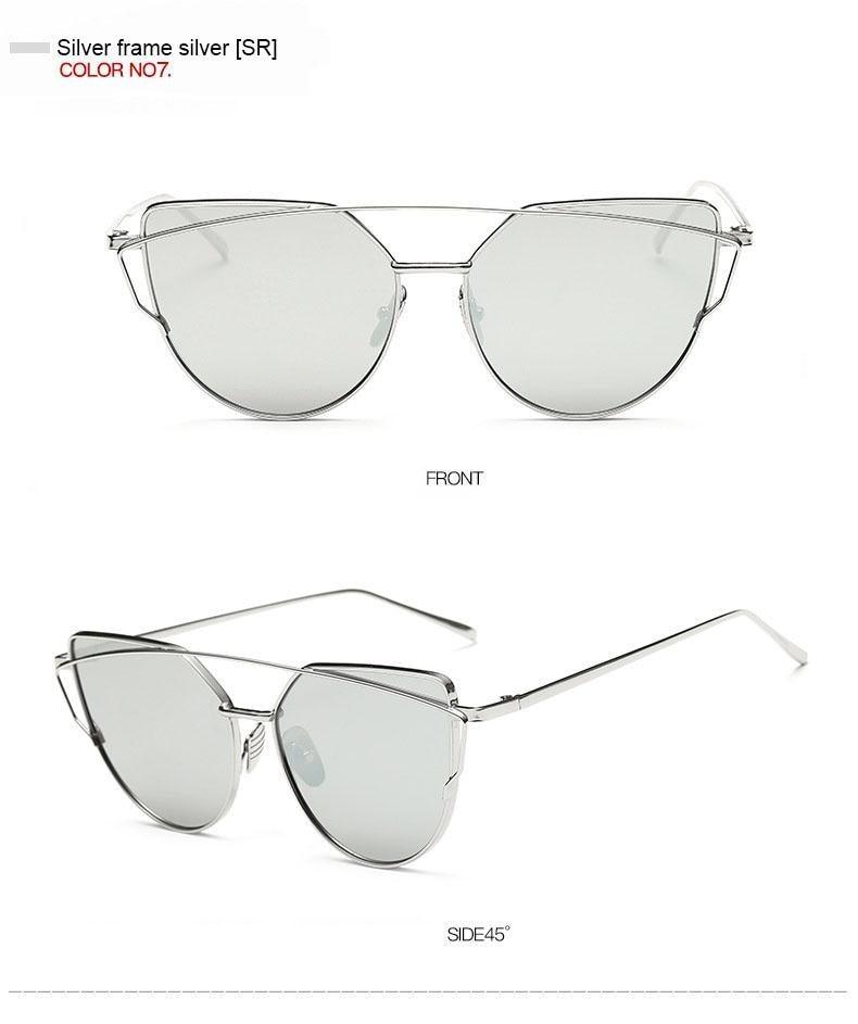 Women Fashion Cat Eye Sunglasses For Women Luxury Design Mirror Lens Vintage Summer Sun Glasses Rose Gold MetalCat Eye Sunglasses for Women Fashion Designer Style -sunglasses- Melted Glam LLC