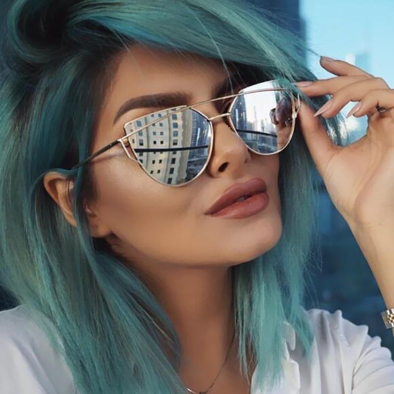 Women Fashion Cat Eye Sunglasses For Women Luxury Design Mirror Lens Vintage Summer Sun Glasses Rose Gold MetalCat Eye Sunglasses for Women Fashion Designer Style -sunglasses- Melted Glam LLC