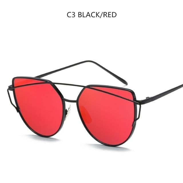 Women Fashion Cat Eye Sunglasses For Women Luxury Design Mirror Lens Vintage Summer Sun Glasses Rose Gold MetalCat Eye Sunglasses for Women Fashion Designer Style -sunglasses- Melted Glam LLC