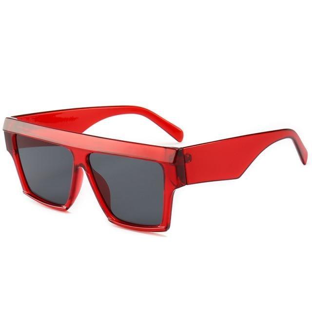 Women Flat Top Sunglasses New Men Square Shape New Classic Shades In Gradient Black Sun Glasses For Male New Fashionable Big Size Frame In Vintage Shape Eyewear -sunglasses- Melted Glam LLC