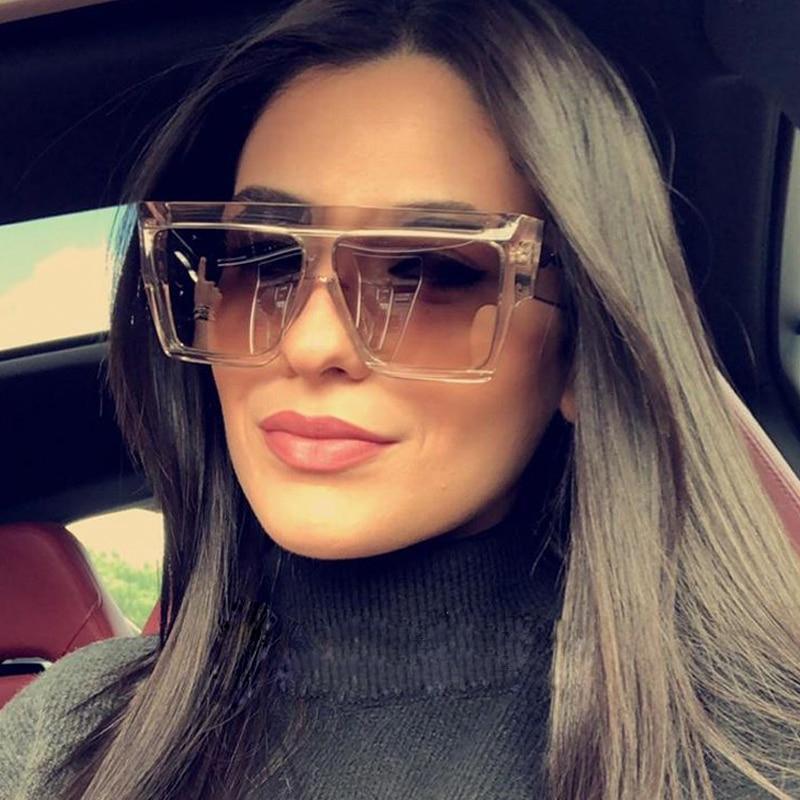 Women Flat Top Sunglasses New Men Square Shape New Classic Shades In Gradient Black Sun Glasses For Male New Fashionable Big Size Frame In Vintage Shape Eyewear -sunglasses- Melted Glam LLC
