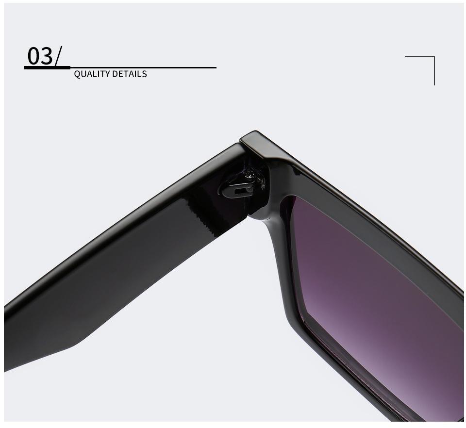 Women Flat Top Sunglasses New Men Square Shape New Classic Shades In Gradient Black Sun Glasses For Male New Fashionable Big Size Frame In Vintage Shape Eyewear -sunglasses- Melted Glam LLC
