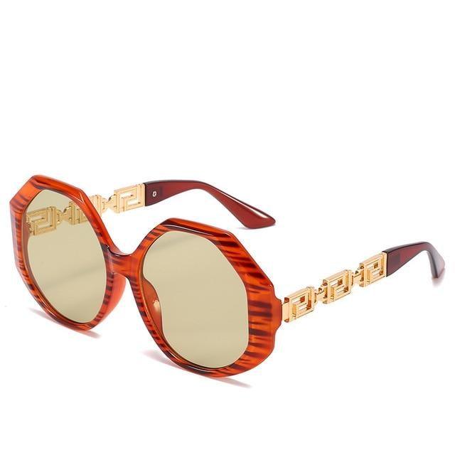 Women Large Hexagon Inspired Sunglasses Fashionable Big Frame & Polygonal Ladies Sunglasses Classic Retro Shape Street Shooting Sunglasses For Men And Women Sunglasses -sunglasses- Melted Glam LLC