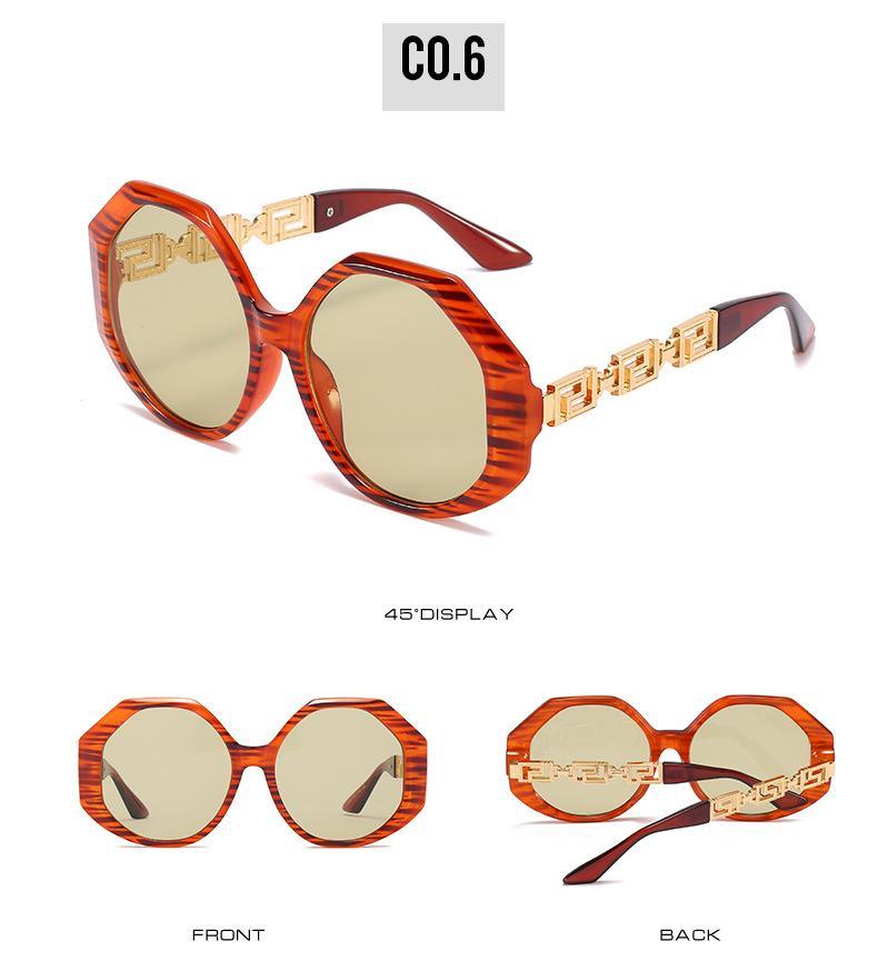 Women Large Hexagon Inspired Sunglasses Fashionable Big Frame & Polygonal Ladies Sunglasses Classic Retro Shape Street Shooting Sunglasses For Men And Women Sunglasses -sunglasses- Melted Glam LLC