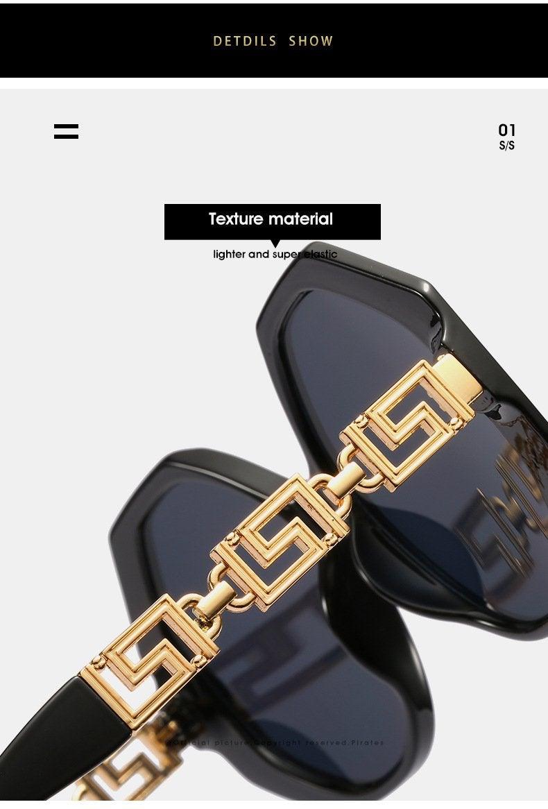 Women Large Hexagon Inspired Sunglasses Fashionable Big Frame & Polygonal Ladies Sunglasses Classic Retro Shape Street Shooting Sunglasses For Men And Women Sunglasses -sunglasses- Melted Glam LLC