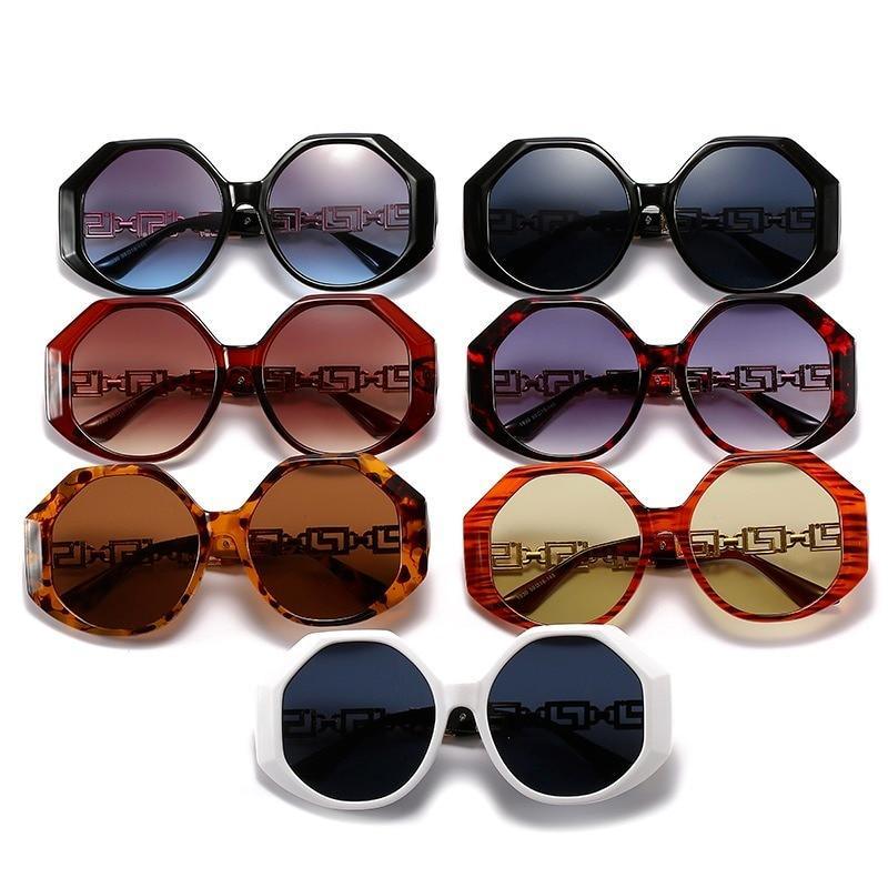 Women Large Hexagon Inspired Sunglasses Fashionable Big Frame & Polygonal Ladies Sunglasses Classic Retro Shape Street Shooting Sunglasses For Men And Women Sunglasses -sunglasses- Melted Glam LLC