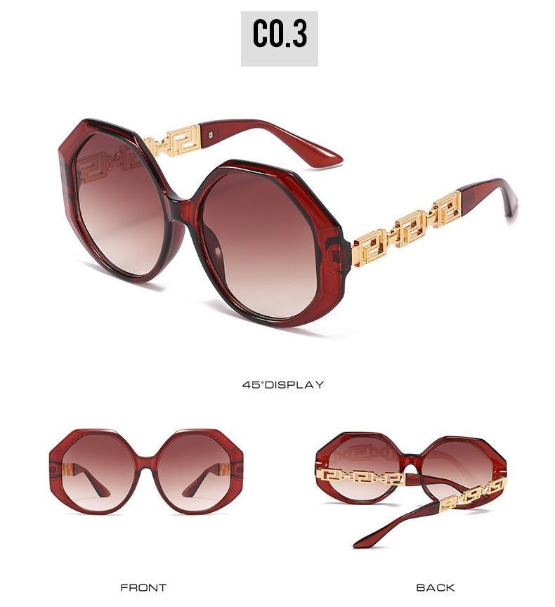 Women Large Hexagon Inspired Sunglasses Fashionable Big Frame & Polygonal Ladies Sunglasses Classic Retro Shape Street Shooting Sunglasses For Men And Women Sunglasses -sunglasses- Melted Glam LLC