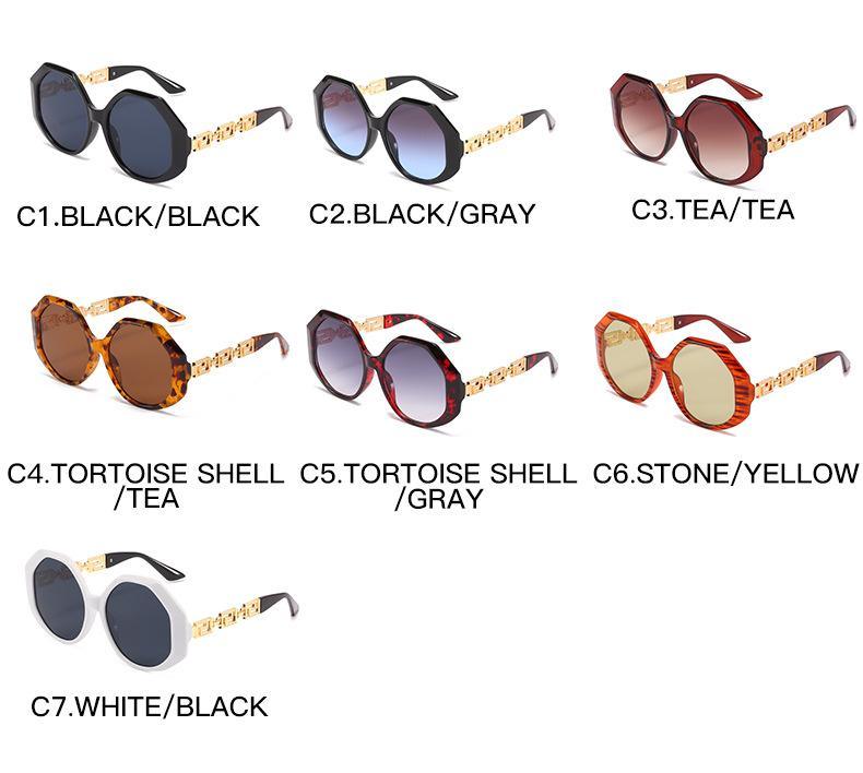 Women Large Hexagon Inspired Sunglasses Fashionable Big Frame & Polygonal Ladies Sunglasses Classic Retro Shape Street Shooting Sunglasses For Men And Women Sunglasses -sunglasses- Melted Glam LLC