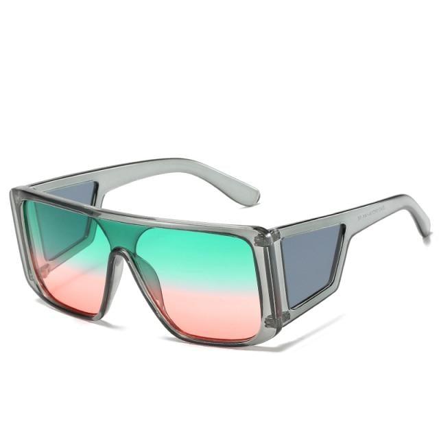 Women Luxury Square Design Colorful Sunglasses For Women New Big Oversized Flat Top Sun Glasses For Female Shades For Men Stylish Frames Retro Design Sunglasses -sunglasses- Melted Glam LLC