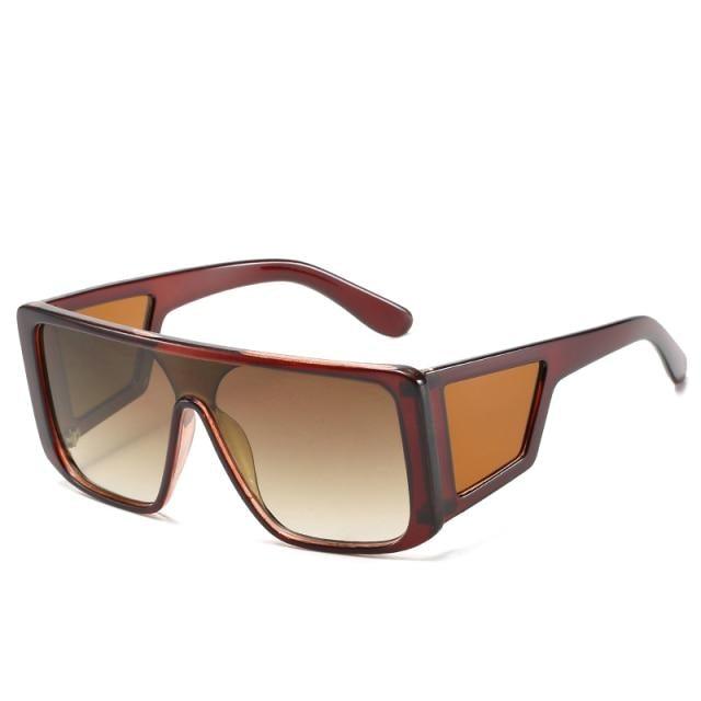 Women Luxury Square Design Colorful Sunglasses For Women New Big Oversized Flat Top Sun Glasses For Female Shades For Men Stylish Frames Retro Design Sunglasses -sunglasses- Melted Glam LLC