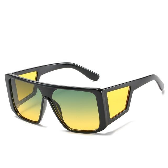 Women Luxury Square Design Colorful Sunglasses For Women New Big Oversized Flat Top Sun Glasses For Female Shades For Men Stylish Frames Retro Design Sunglasses -sunglasses- Melted Glam LLC