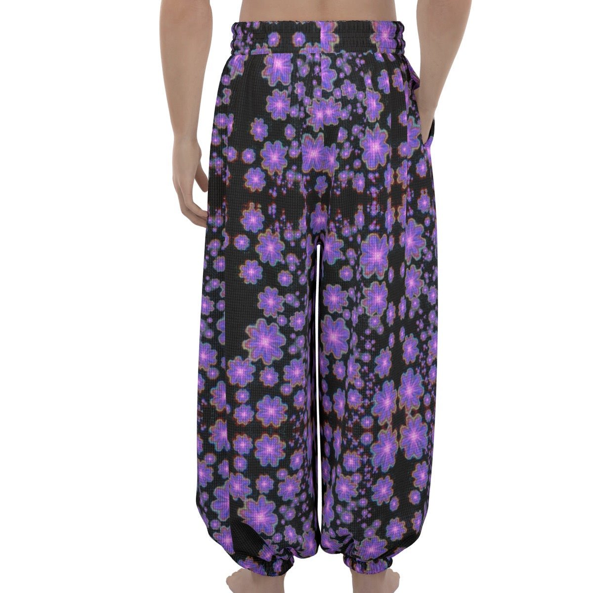 Flower Power Lantern Pants – Unisex Rave & Festival Clothing | Melted Glam - Pants - Melted Glam LLC