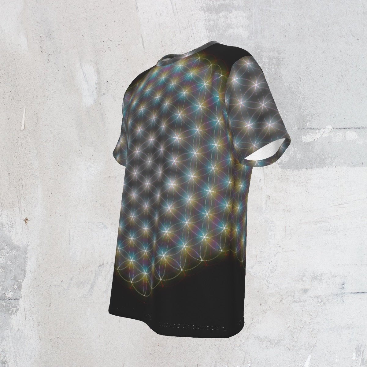 Flower of Life T-Shirt – Unisex Polyester | Rave & Festival Clothing | Melted Glam - T-Shirt - Melted Glam LLC