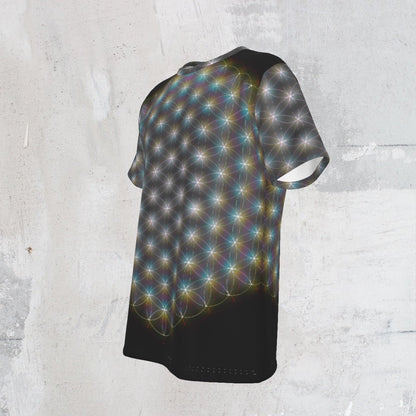 Flower of Life T-Shirt – Unisex Polyester | Rave & Festival Clothing | Melted Glam - T-Shirt - Melted Glam LLC