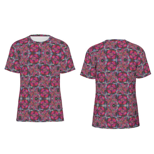 Melted Glam custom cotton T-shirt with trippy design. Eco-friendly, comfortable, and unique. 43 design options, rave and festival gear .