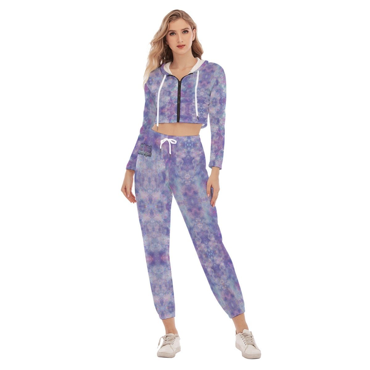 Suicide Angel – Women's Crop Hoodie & Jogger Set | Rave & Festival Outfit | Melted Glam - Apparel Set - Melted Glam LLC