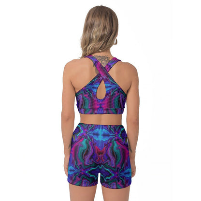Sports Bra Set – Women's | 12 Melting Options | Rave & Festival Wear | Melted Glam - Work out clothes - Melted Glam LLC