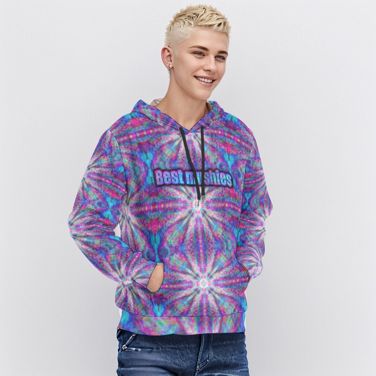 Best Mushie Right Hoodie velvet Unisex | Melted Glam | Rave gear , festival clothing - Hoodie - Melted Glam LLC