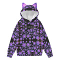 Flower power Cat ears Hoodie unisex | Melted Glam | Rave and festival clothing - Hoodie - Melted Glam LLC