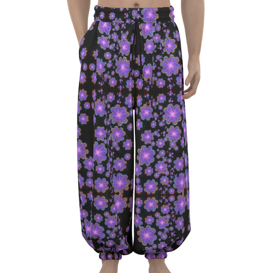 Flower Power Lantern Pants – Unisex Rave & Festival Clothing | Melted Glam