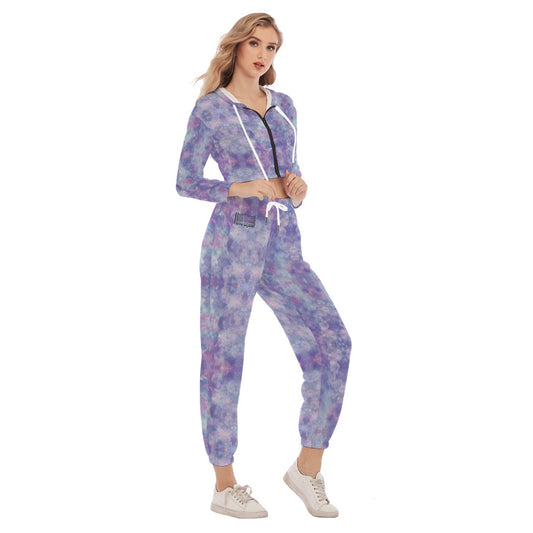 Suicide Angel – Women's Crop Hoodie & Jogger Set | Rave & Festival Outfit | Melted Glam